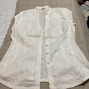 JOIE M IVORY SHORT SLEEVE TOP